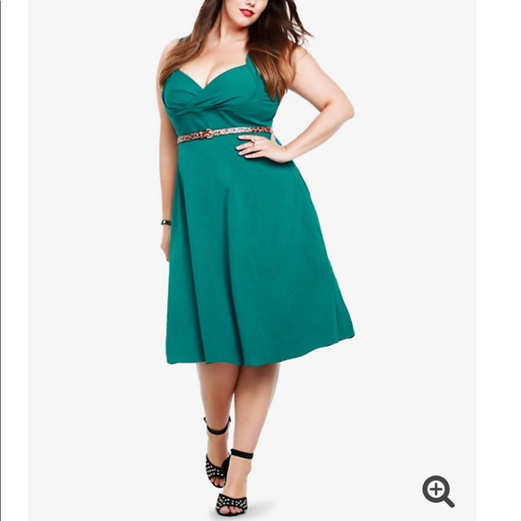 torrid Dresses & Skirts - Torrid Retro Chic Rockabilly Surplice Swing Dress